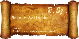 Rozner Szilárda névjegykártya